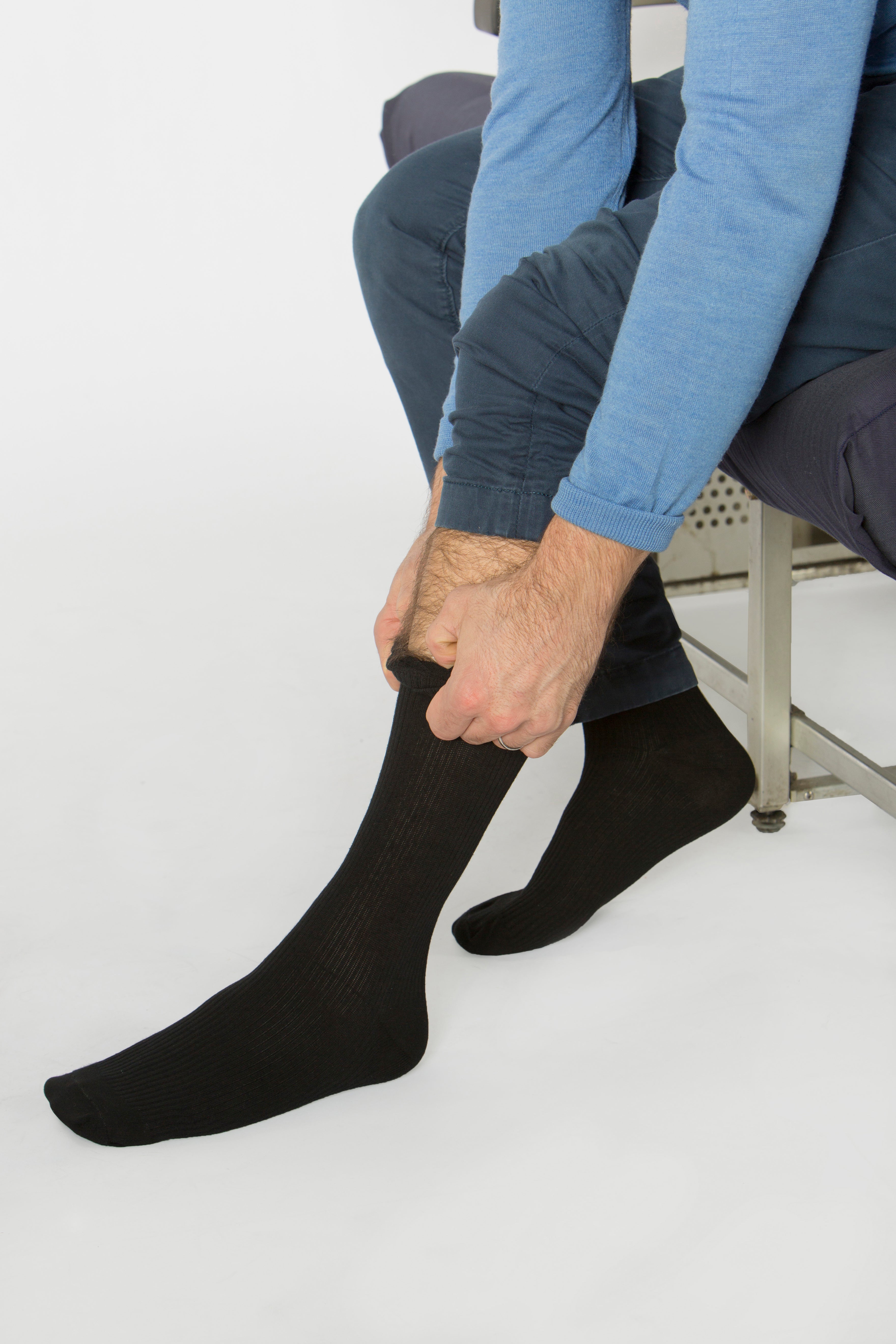 Luxury Compression Socks - Navy Blue