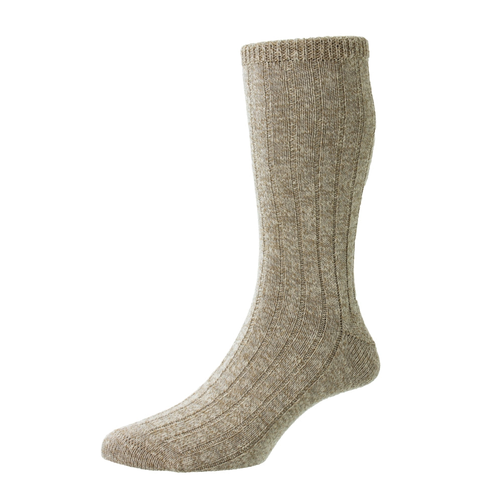 Men's Luxury Recycled Home & Sleep Socks - Natural