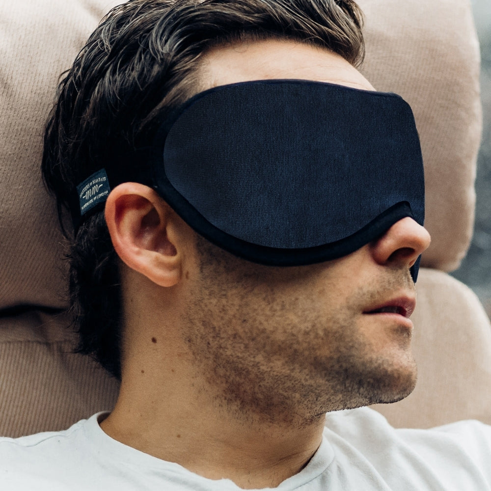 mens navy blue sleep mask