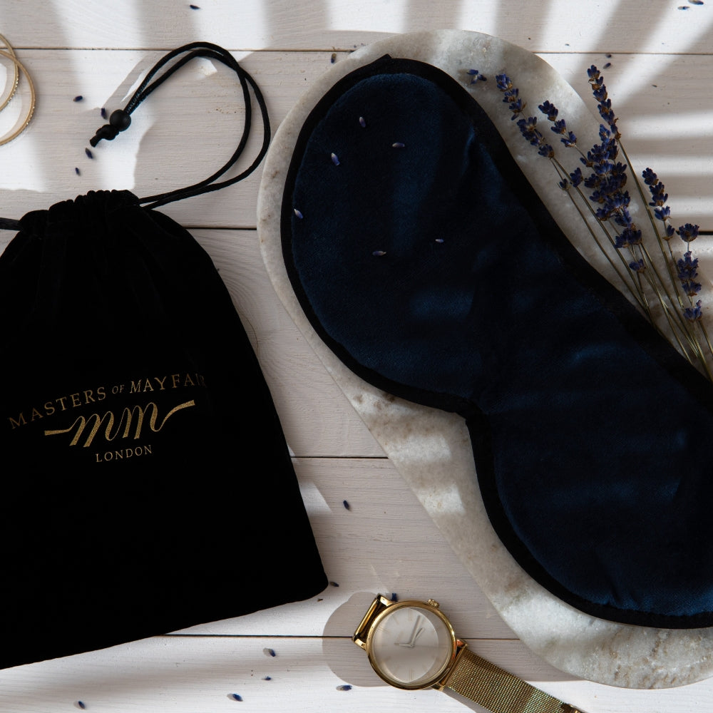 Masters of Mayfair Luxury Sleep Mask Navy Blue