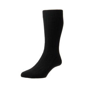 Men's Luxury Cashmere Home & Bed Socks in Black