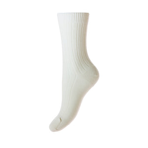 Women's Luxury Cashmere Home & Bed Socks - White