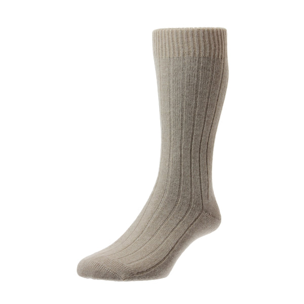 Women's Luxury Cashmere Home & Bed Socks in Natural