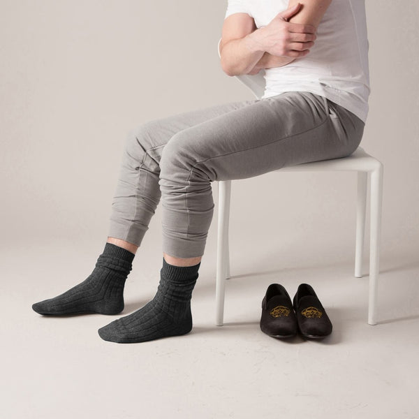 Men's Luxury Cashmere Home & Bed Socks UK