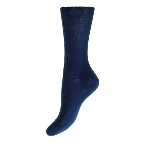 Women's Luxury Merino Home Socks In Blue