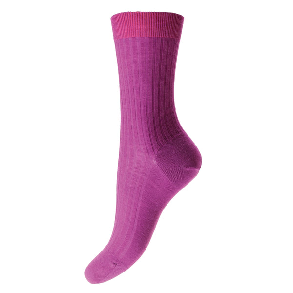 Women's Luxury Merino Home Socks In Powder Pink