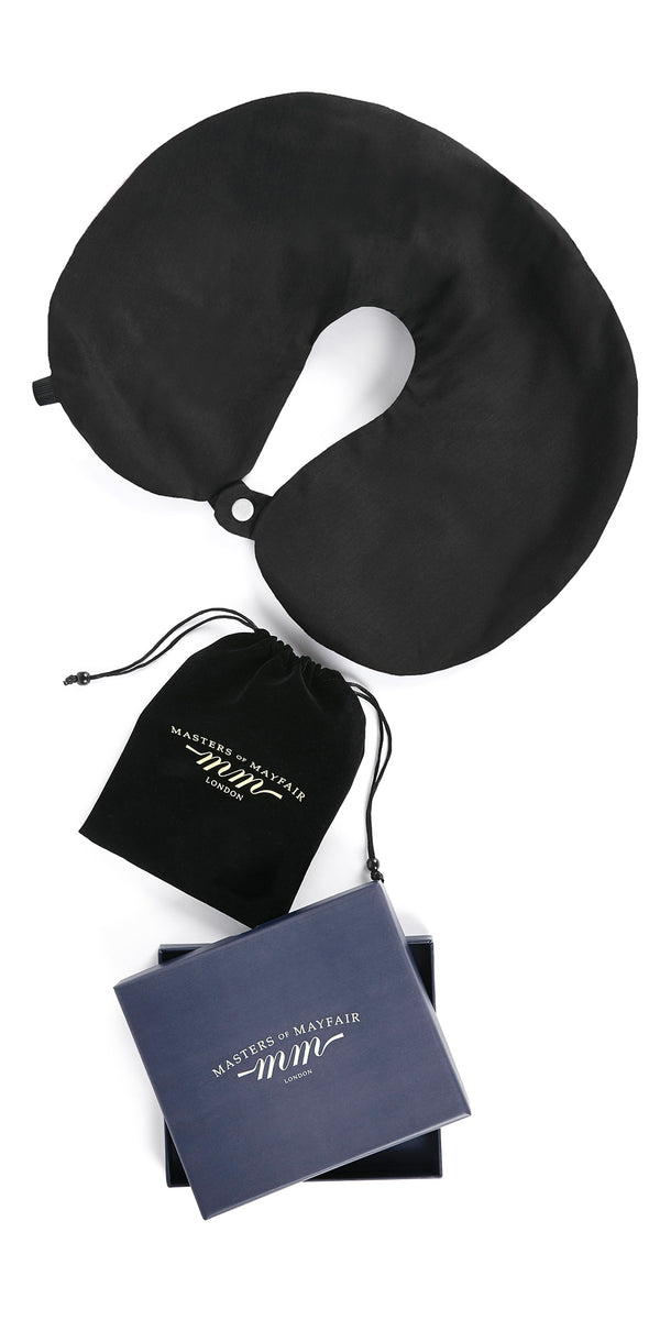 black travel pillow gift set