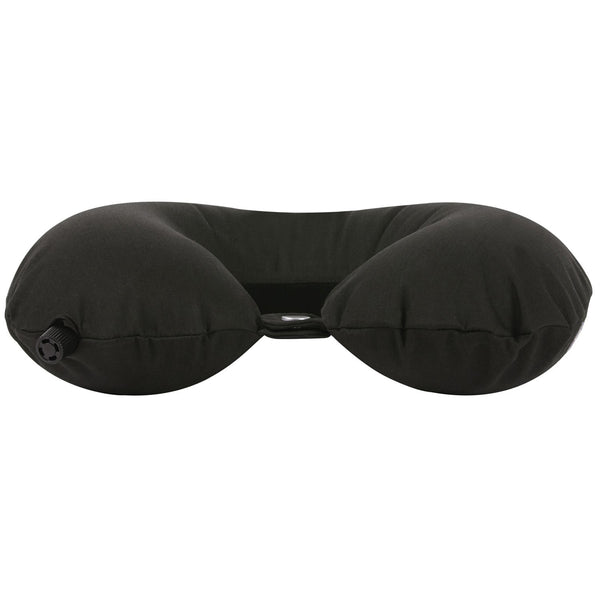 black inflatable travel pillow