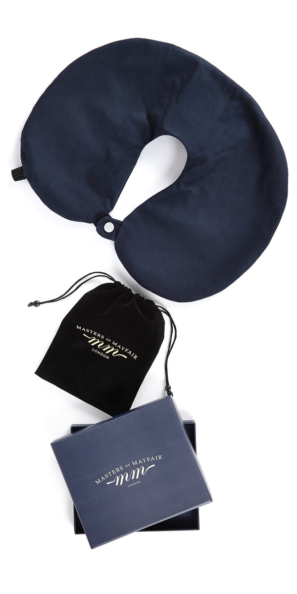navy blue travel pillow gift set